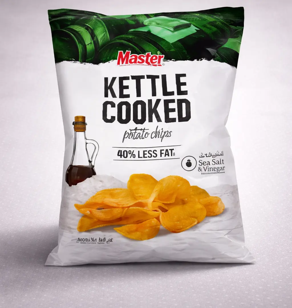 Vibrant kettle cooked snack
