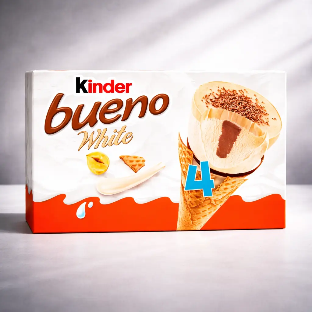 Kinder Bueno White ice cream cones