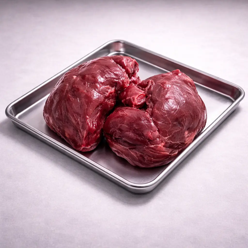 Raw beef hearts